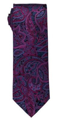 Neck Tie Purple Paisley