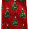 Silk NECK TIE - OH CHRISTMAS TREE - RED- GREEN