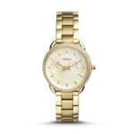 Ladies FOSSIL TAILOR MULTIFUNCTION GOLD-TONE STAINLESS STEEL WATCH
