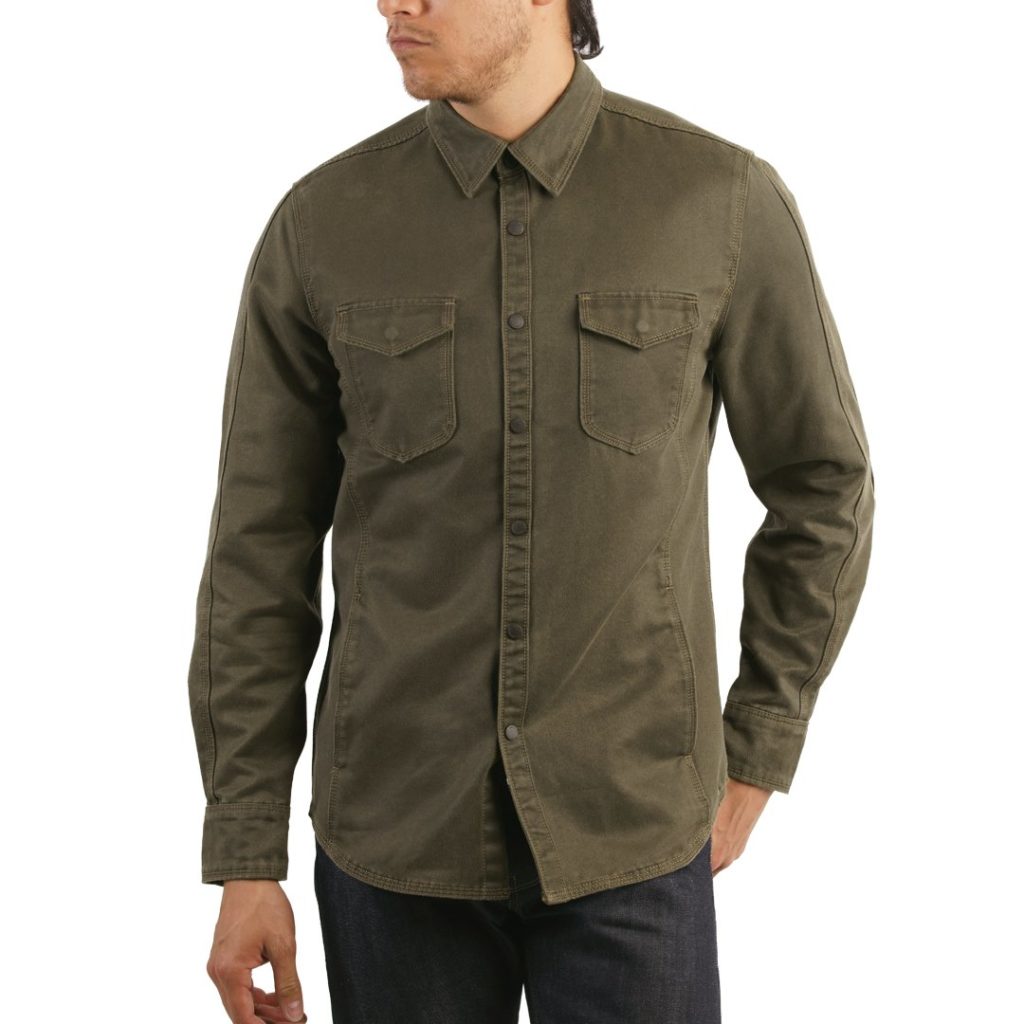 COLT Size Guide $118.00 SUEDE COTTON 65% Cotton 35% Polyester Brushed Woven Long Sleeve Snap Button Shirt jacket Double Flap Hidden Snap Pocket Double Insert Pocket And Forearm Patch Garment Pigment Overdye Stained And Stonewashed Finish Style: J850028