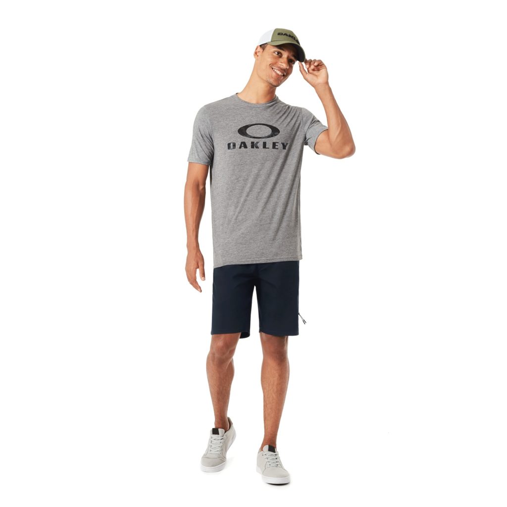 OAKLEY STEALTH II SHORT SLEEVE TEE ATHLETIC HEATHER GREY